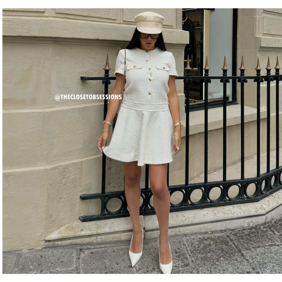 ZARA BLOGGER FAVE!! Textured Short Dress NWT - Picture 11 of 16